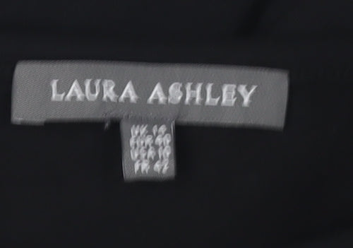 Laura Ashley Women's Black Rhinestone Long Sleeve Top