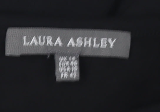 Laura Ashley Women's Black Rhinestone Long Sleeve Top