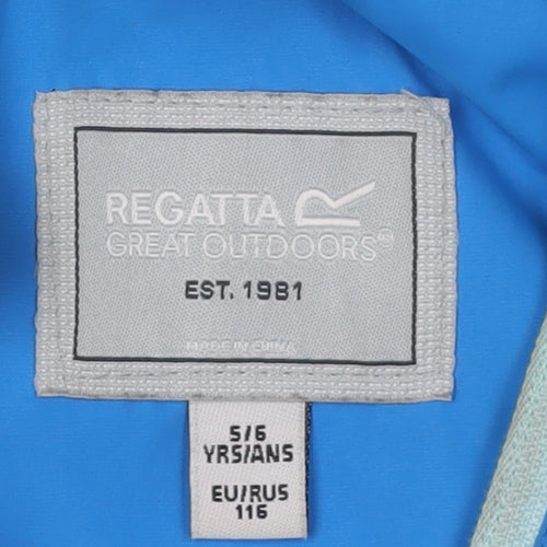 Regatta Boys Blue Waterproof Rain Coat 6