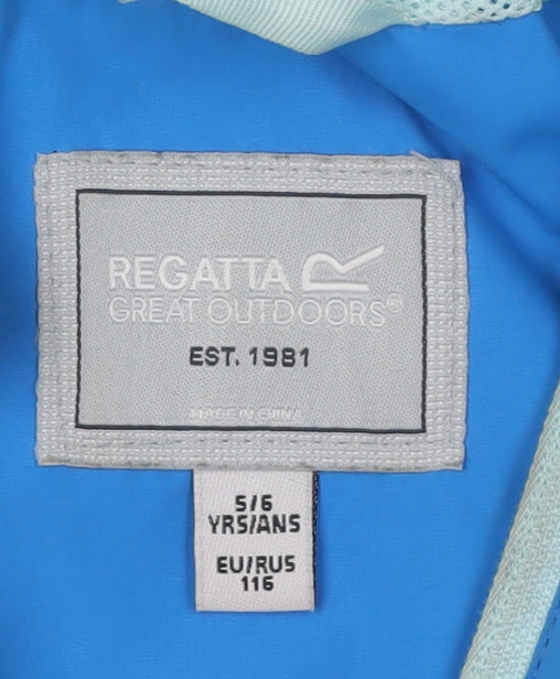 Regatta Boys Blue Waterproof Rain Coat 6