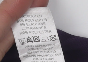 Alexon Women's Purple V-Neck Dress, Size 16