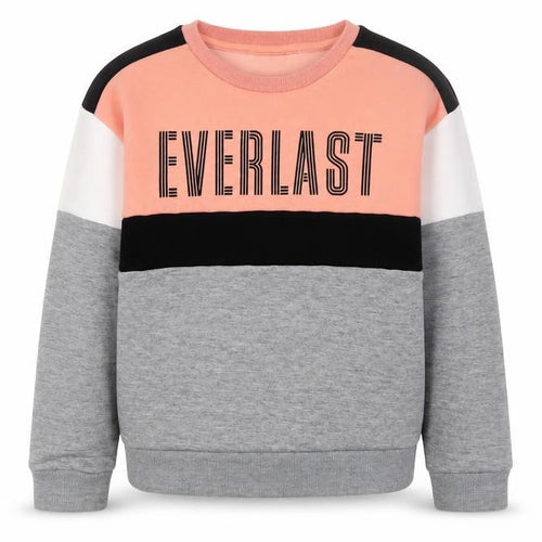 Everlast Girls Pink Grey Colourblock Sweatshirt 9-10 Years