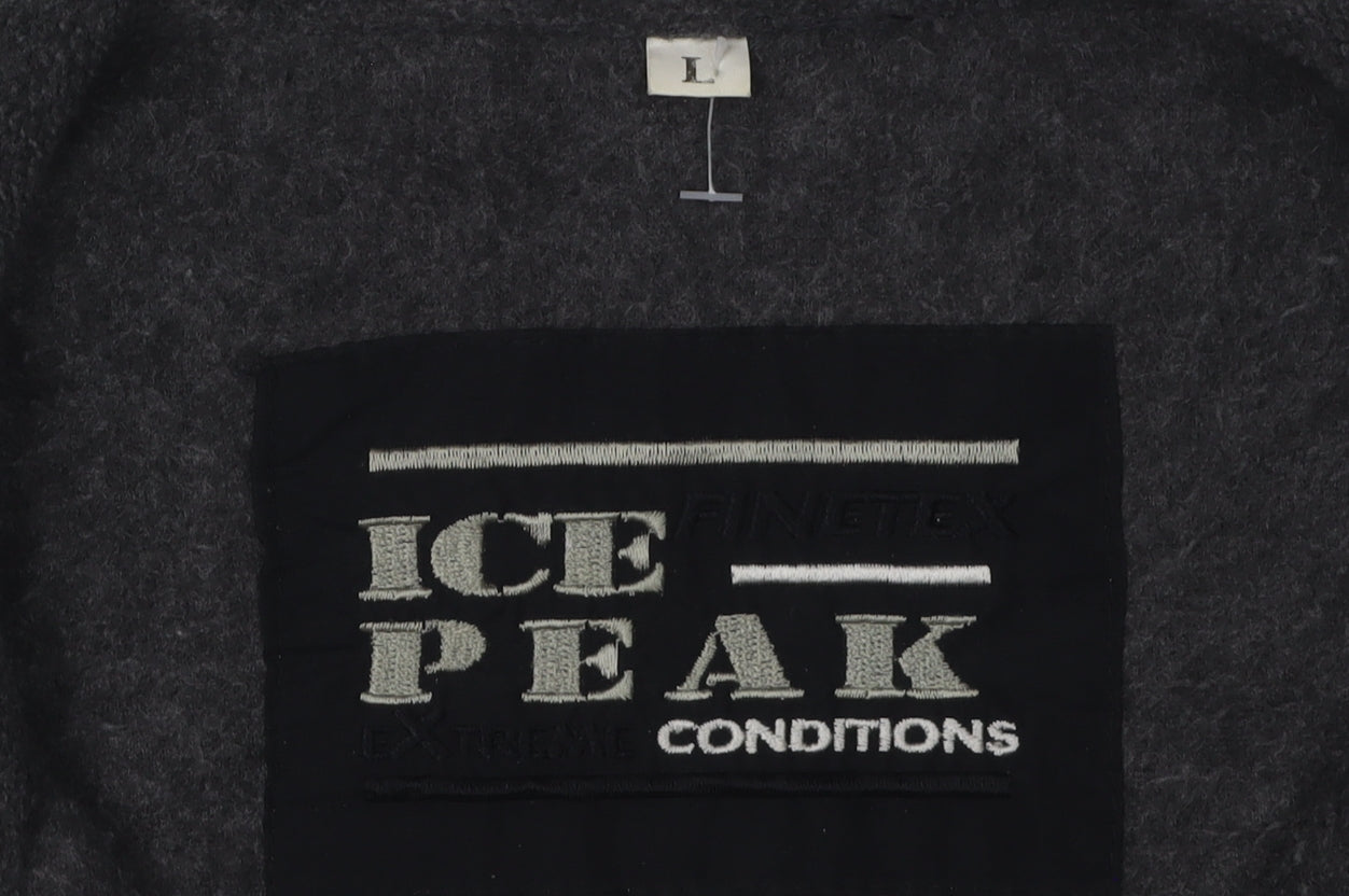 ICEPEAK Unisex Grey Fleece Jacket L Casual Outdoor