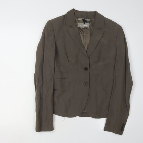 Jigsaw Women's Brown Silk-Linen Blazer, Size 12