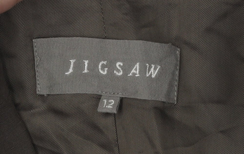 Jigsaw Women's Brown Silk-Linen Blazer, Size 12