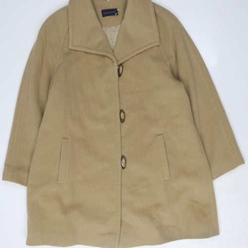 Windsmoor Women's Beige Coat Size 12 Lined Wool Blend