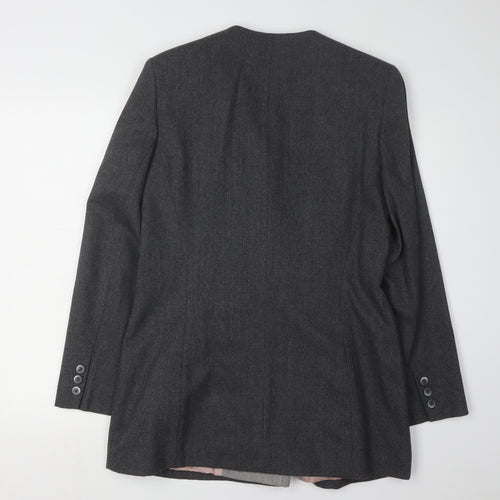 Alexon Women's Grey Wool Double-Breasted Suit Jacket