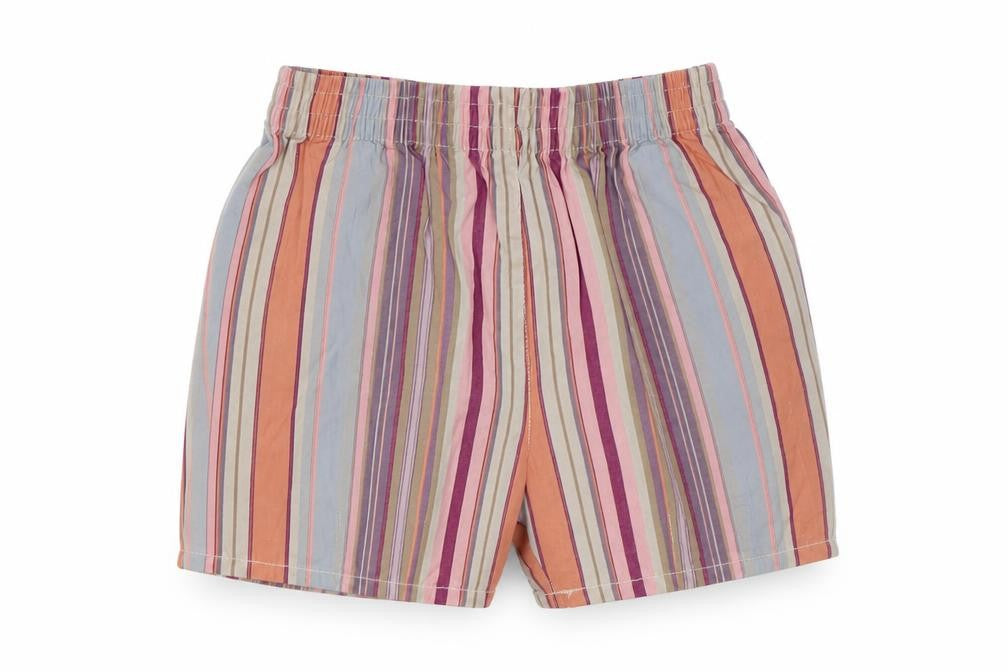 Front view of Kenzo Kids Multicoloured Striped Cotton Shorts 18M unisex