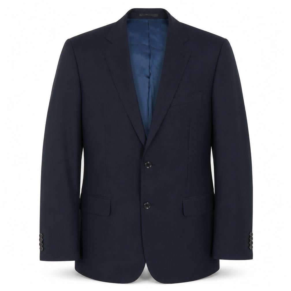 Front view of T.M. Lewin Men's Blue Wool Blazer, size 40R, Formal Jacket