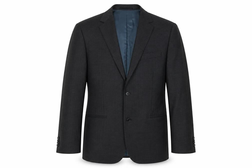Front view of T.M. Lewin Men's Grey Wool Blazer 40R Regular Fit