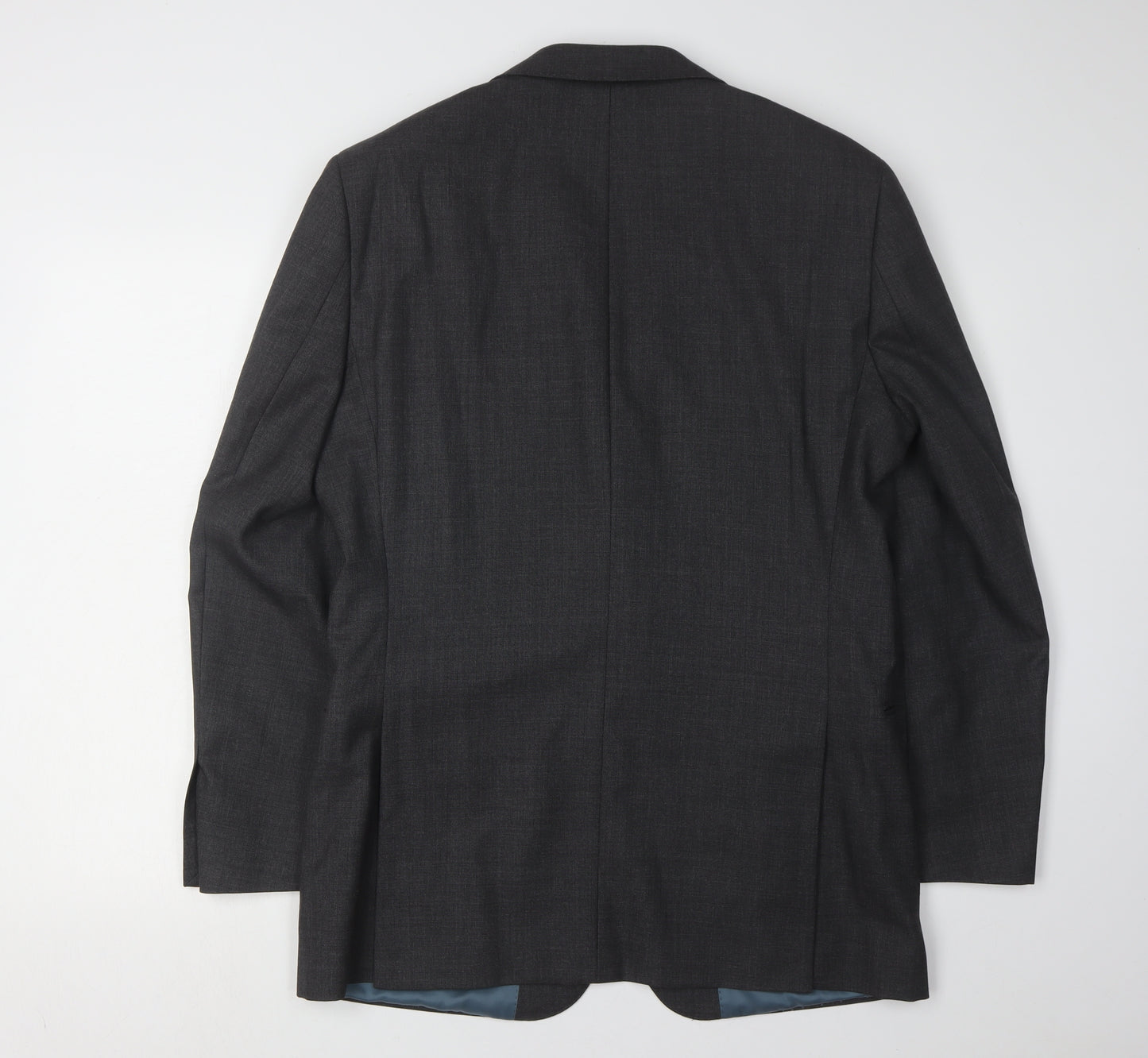 T.M. Lewin Men's Grey Wool Blazer 40R Regular Fit