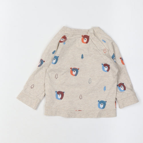 Mantaray Unisex Baby Beige Graphic T-Shirt, 6-9 Months