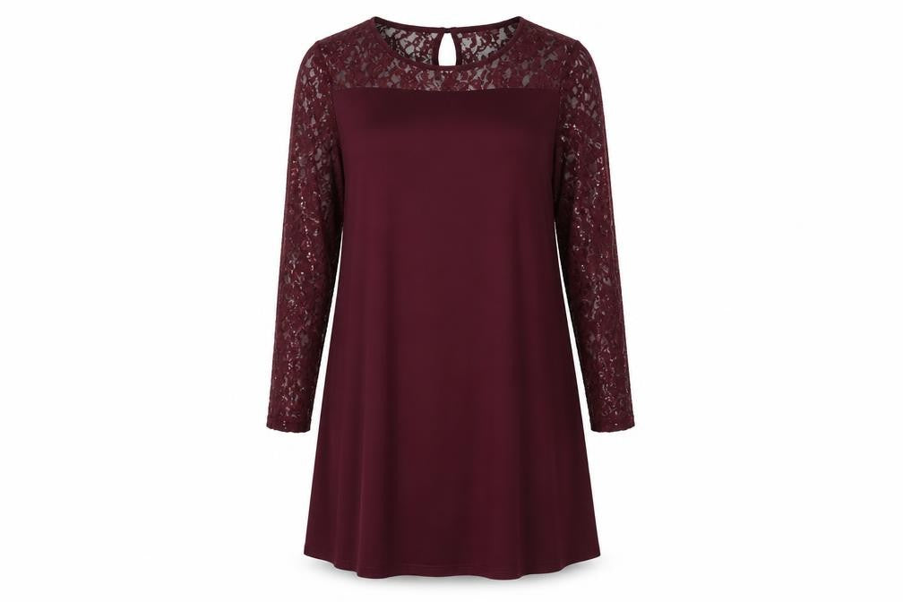 Front view of JoJo Maman Bébé Red Sequin Long Sleeve Maternity Dress
