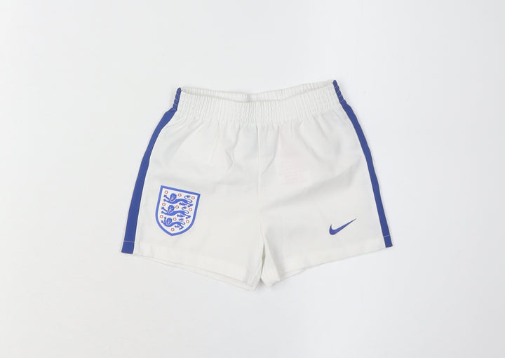 Nike Unisex Baby White Sports Shorts, 9-12 Months
