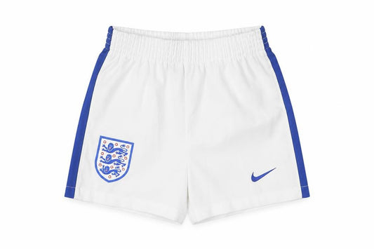 Front view of Nike unisex baby white sports shorts, 9-12 months