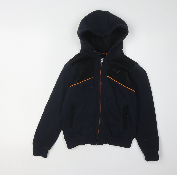 Everlast Boys Navy Hoodie 9-10 Years Full Zip Polyester