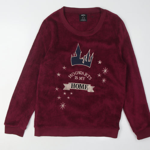 Harry Potter Women's Red Pyjama Top XS Fleece