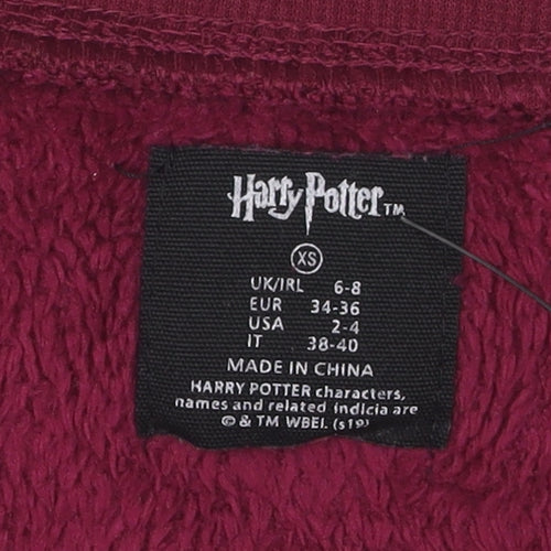 Harry Potter Women's Red Pyjama Top XS Fleece