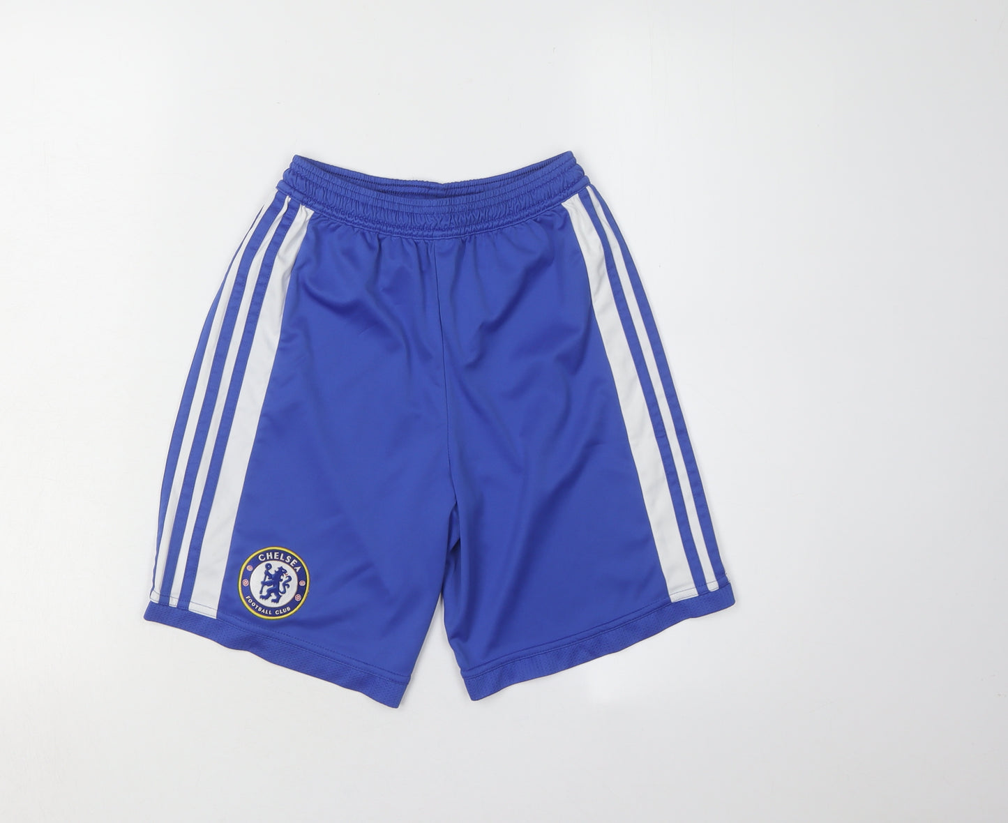 Adidas Boys Blue Athletic Shorts with Elastic Waist