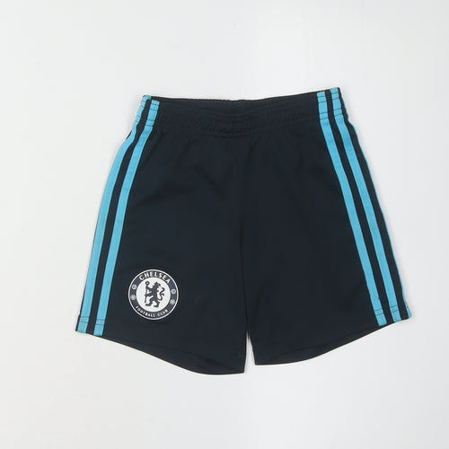 Adidas Boys Black Athletic Football Shorts 5-6 Years