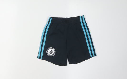 Adidas Boys Black Athletic Football Shorts 5-6 Years