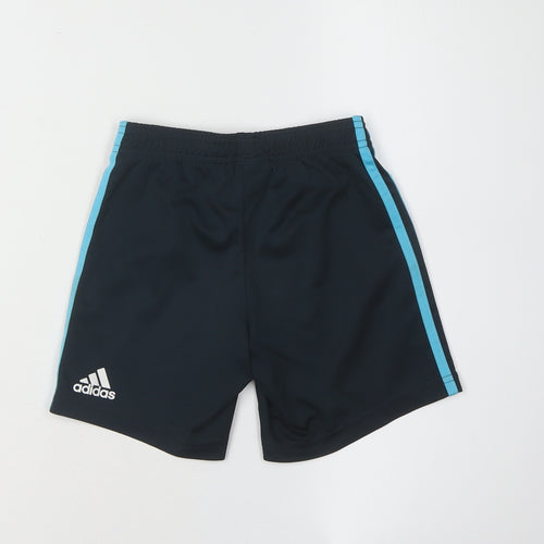 Adidas Boys Black Athletic Football Shorts 5-6 Years
