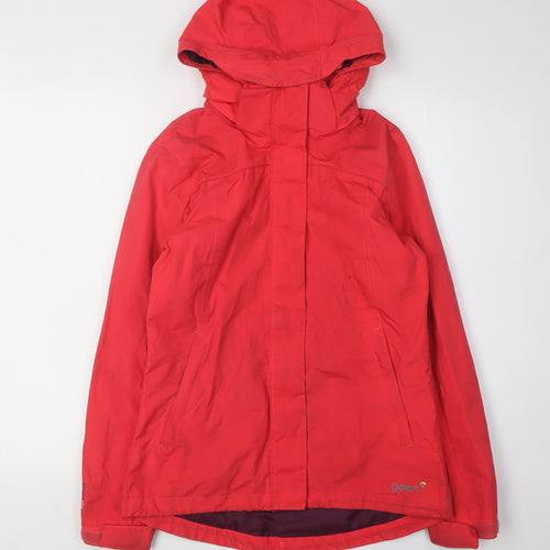 Gelert Women's Red Anorak Jacket Size 8 Hooded Outdoor