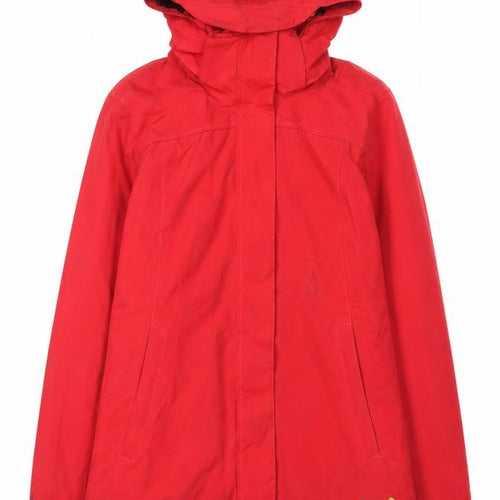 Gelert Women's Red Anorak Jacket Size 8 Hooded Outdoor