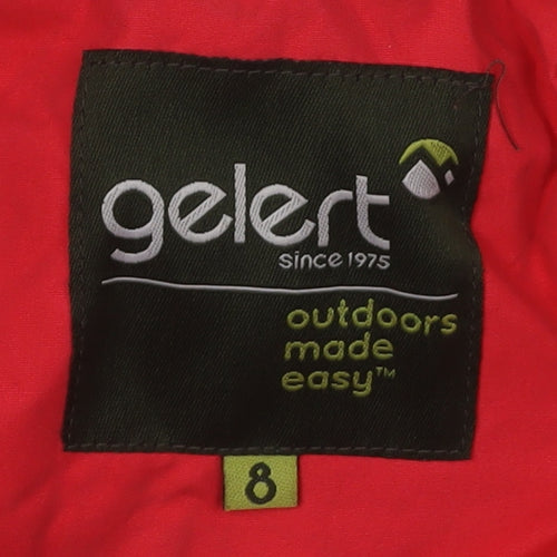Gelert Women's Red Anorak Jacket Size 8 Hooded Outdoor
