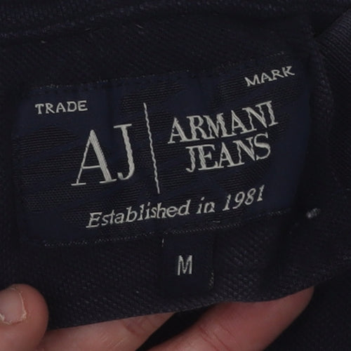Armani Jeans Unisex Polo Black M Casual Short Sleeve