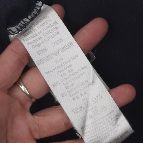 Armani Jeans Unisex Polo Black M Casual Short Sleeve