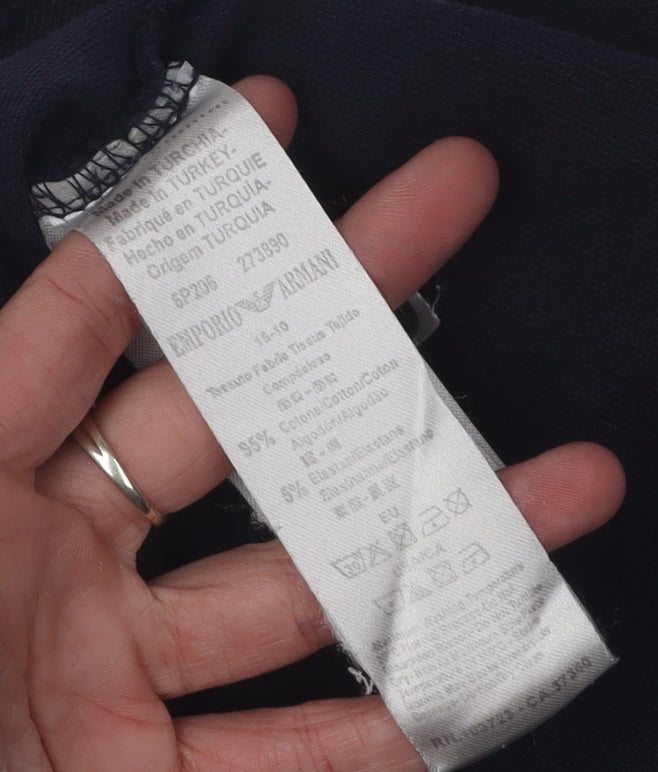 Armani Jeans Unisex Polo Black M Casual Short Sleeve