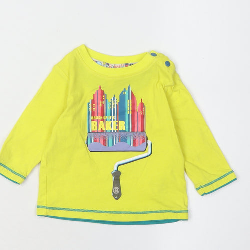 Ted Baker Baby Unisex Yellow Graphic Long Sleeve Top 3-6 Months