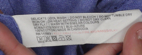 Fat Face Women's Blue V-Neck Pullover Jumper Size 14