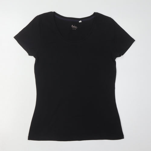 Boden Women's Black Round Neck T-Shirt - Medium