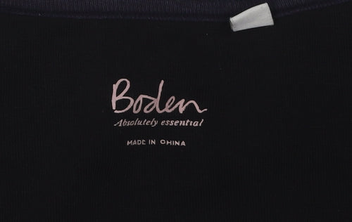 Boden Women's Black Round Neck T-Shirt - Medium