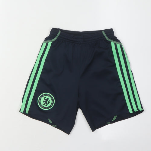 Adidas Boys Blue Athletic Football Shorts 7-8 Years