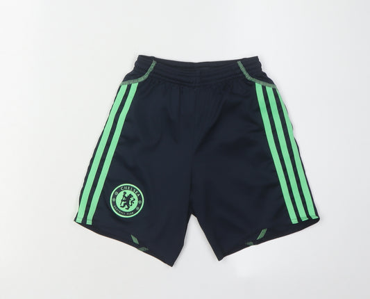 Adidas Boys Blue Athletic Football Shorts 7-8 Years
