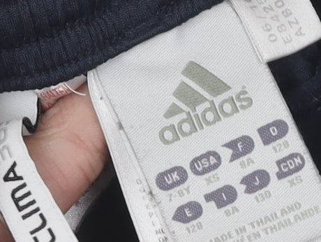 Adidas Boys Blue Athletic Football Shorts 7-8 Years