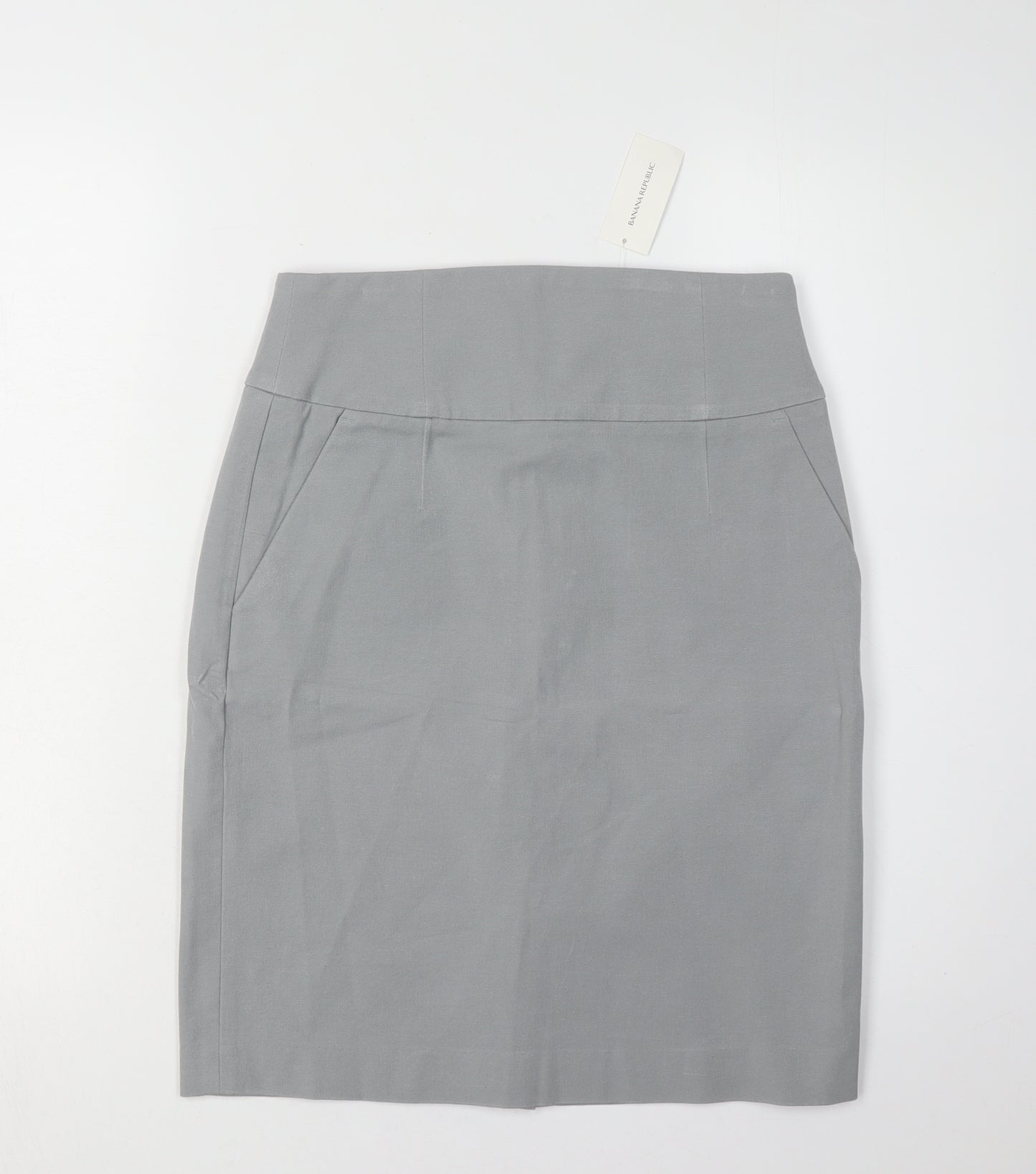 Banana Republic Women's Grey Pencil Skirt, Size 4, Stretch