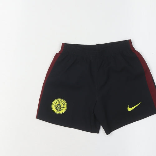 Nike Boys Black Football Athletic Shorts XS Manchester City