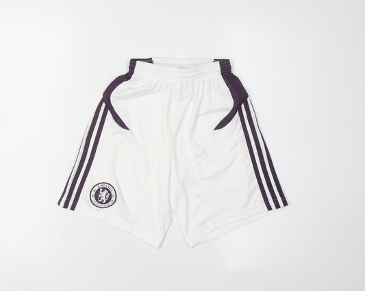 Adidas Boys White Athletic Shorts 11-12 Years Football