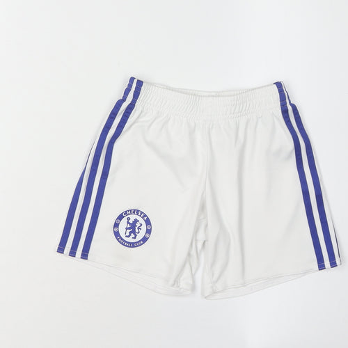 Adidas Boys' White Athletic Shorts 5-6 Years Football