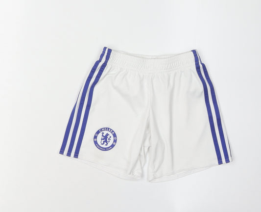 Adidas Boys' White Athletic Shorts 5-6 Years Football