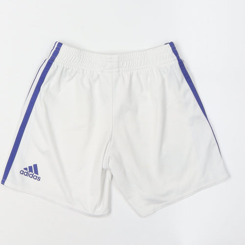 Adidas Boys' White Athletic Shorts 5-6 Years Football