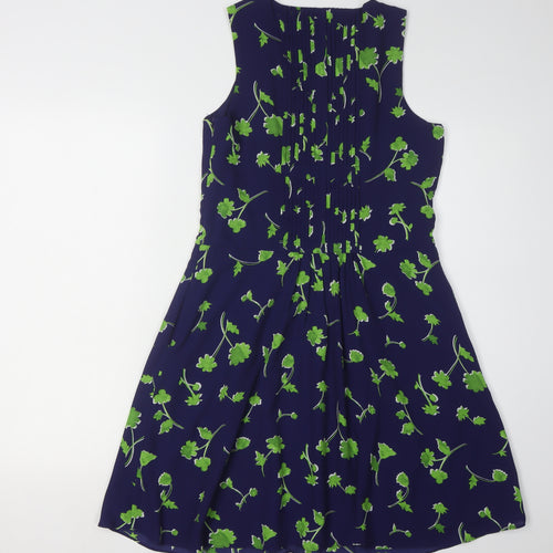 Banana Republic Women's Blue Floral A-Line Petite Dress