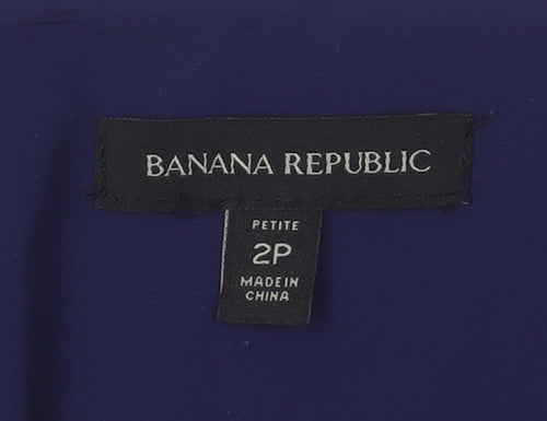 Banana Republic Women's Blue Floral A-Line Petite Dress