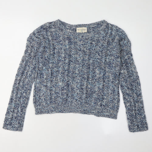 Ralph Lauren Women's Blue Pullover S Cable-Knit Jumper