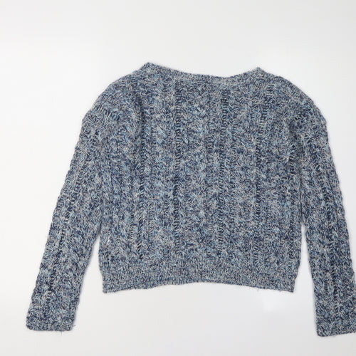 Ralph Lauren Women's Blue Pullover S Cable-Knit Jumper