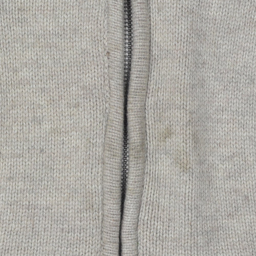 Mantaray Women’s Grey Fair Isle Hooded Cardigan Size 8